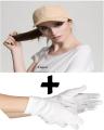 Cap For Girls And Pair Of Gloves Sun Block Beautiful Brown. 