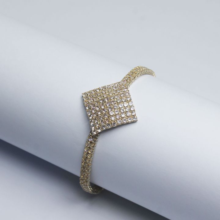 Elegant%20Square-Headed%20Golden%20Alloy%20Bracelet%20with%20Silver%20Pearls%20-19%20cm.%20Bracelet%20for%20girls.%20Bracelet%20for%20womens.%20Fashion.%20-%20Image%205
