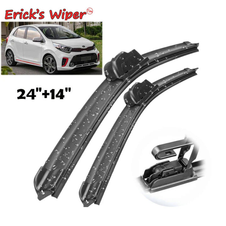 Erick's Wiper LHD Front Wiper Blades For KIA Picanto MK3 2018 - 2023 Windshield Windscreen Clean Window Car Rain Brushes 24" 14"