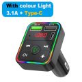 2021 Car Bluetooth 5.0 FM Tran_s_mitter Wireless Handsfree Audio rec_eiver Auto TF U disk MP3 Player 3.1A Dual USB PD Type-C Charge. 