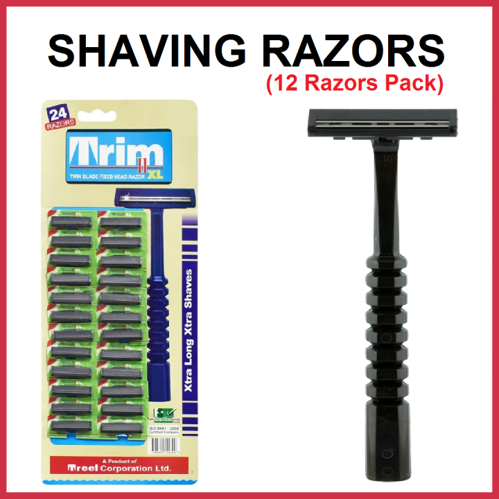 Treet Trim II XL (12 Razor Pack), Shaving Razor For Men, Hygiene Razer, Male Razors, Shaving Ustraa For   Men, Safety Razor For Men Private Parts, Body Razors For Girls, Disposable Razor For Women, Female   Razor, Underarm Razor Ustra Trimmer Tweezers