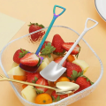 Kitchen Accessories 2 PCS Shovel Spoons Silverware Set, Kitchen Spoons Set for Dessert Coffee Fruit Ice Cream, Tea Spoons Stainless Steel Flatware, Tiny Shovel Spoons Serving Utensils Set for Home Office Party. 