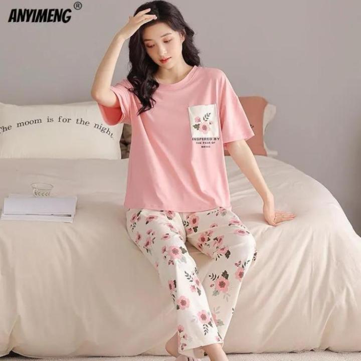 Night Wear for Women Night suit for girls and women, Sleeping Dress Girls Sleepwear  Loungewear Sleeping Suit lingerie T shirt and Pajama ,Night Dress for girls and women for summer and winter