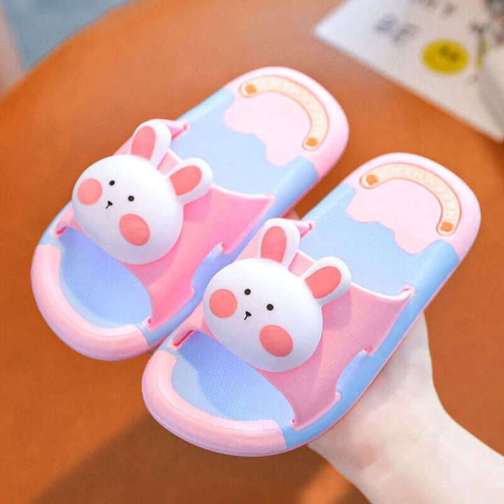Hong Kong Children's Korean Edition for Boys Babies Non slip Indoor Shower Cool and Soft Sole Girls Home Slippers Tide