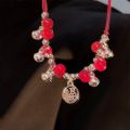 Miaojiang girl red onyx bracelet hand-woven high-value super fairy high-end design Chinese style versatile model. 