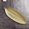 Simple Nordic Style Wooden Golden Tray Pineapple Leaf Shape Snack Fruit Bowl Wooden Storage Tray. 