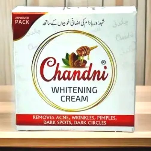 Chandni Whitening Night Cream - Milk Protein, Sunscreen, Aloe Vera, Fruit Extracts - Say goodbye to acne, wrinkles, pimples, dark spots, and dark circles
