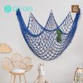 Decorative Fishing Net Large Diy Ocean-inspired Fishing Net Decor Set of 2 Wall Art Hanging Fishnet Ornaments for Home Decor Sea Party Decoration. 