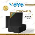 Maya Traders 1 Piece Of 10 X 10 Inches 100% Cotton Primed Stretched Black Canvas Board For Acrylic & Oil Painting - Black. 