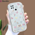 Jizetin for Redmi 10C Back Cover Colorful Bowknot Cream Wavy Edge Soft Silicone Phone Case. 