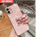 JIUMOO For OPPO Reno 5 4G Reno 5 5G Case Flash Drill Metal Rotate support Side Design Phone Case Square Edge PlatingSilicone soft Casing Full Cover Camera Shockproof Protection Cases. 
