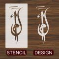 Calligraphy Reusable Stencil for Canvas and wall painting. ID#4177. 