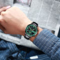 Fashion Men's Casual Leather Watch Luxury Stainless Steel Quartz Watches Man Calendar Luminous Leather Clock relogio masculino. 