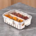 Small Snackle Container Lunch Box, Air-Tight Square Snack Container Snackle Box With Handle. 