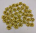 10 PACK OF 1.5-INCH GOTTA PATTI FLOWERS IN GOLDEN COLOR DESIGN 2. 