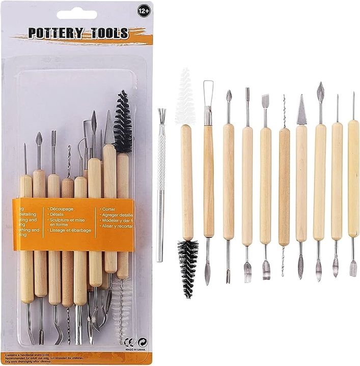 Pack of 11 - Sculpture Craving Tool Set - Clay Pottery Ceramics Craving Tools