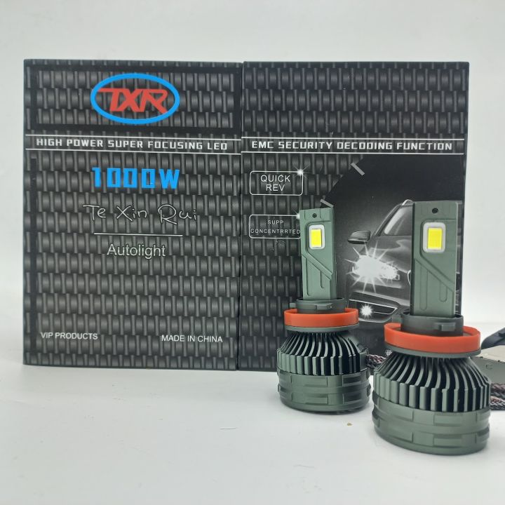 TXR 1000W Super Bright LED Bulbs For Cars -H11, H4, 9005-