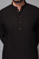 black cotton unstitched for men. 