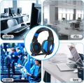 YINSAN TM-3 Gaming Headphones Headset with Mic for Smart Phone, Laptops,Mac, iPad Xbox One PS4 Switch and PC/Surround Sound, Over-Ear Stereo Bass Headphones with Noise Cancelling Mic, LED Lights, Volume Control, K20 Series PRO Black. 