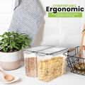 Fast Forward Cereal Containers Storage - Airtight Food Storage Containers For Pantry Organization And Storage - Canister Sets For Kitchen Counter. 