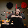 Realistic Devil Wings with Hair Band Perfect for Halloween Cosplay Photography Ultralight Costume Prop. 