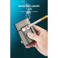 Creative 20 pcs Storage Cigarette Case USB Rechargeable Lighter Metal Windproof Cigarette Lighter. 
