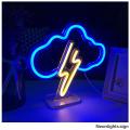 LED Neon , neon ,Lamp Lightning Cloud Shape ,Custom Neon Sign , Bedroom Home Desk Table Decor Mini Lamps Light. 