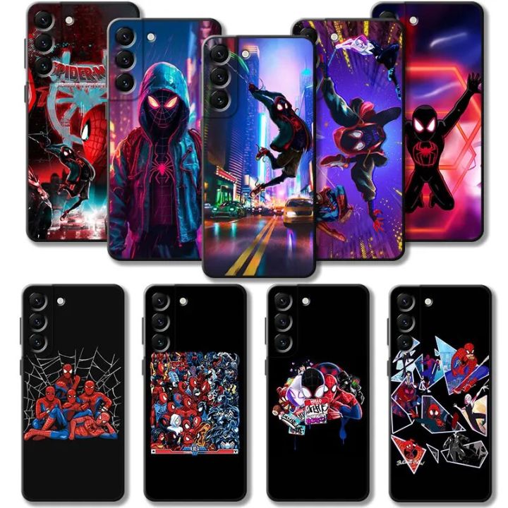 Marvel Spider-Man Miles Morales Phone Case For Samsung Galaxy S24 S23 S22 S21 S20 FE Ultra S10 Plus Note 20Ultra 10Plus Cover