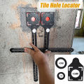 Conventional [36x45.5cm] Double End Folding Rule Ceramic Tile Hole Positioner Adjustable Punching Hand Tool Ceramic Tile Hole Positioner Universal Adjustable Tool Mason Glass Fixed Punching Multi-function Tiling Magic Tool. 