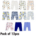 12 pcs - Baby Trousers 0-18 Month Cute Printed Cotton Summer Unisex Casual Baby Boys Pant Infant Girl Pants Newborn Trousers - Bottom Pajamas. 