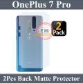 2Pcs OnePlus 7 Pro Back Matte Protector Soft Skin Sheet Soft Film Protector For OnePlus 7 Pro. 