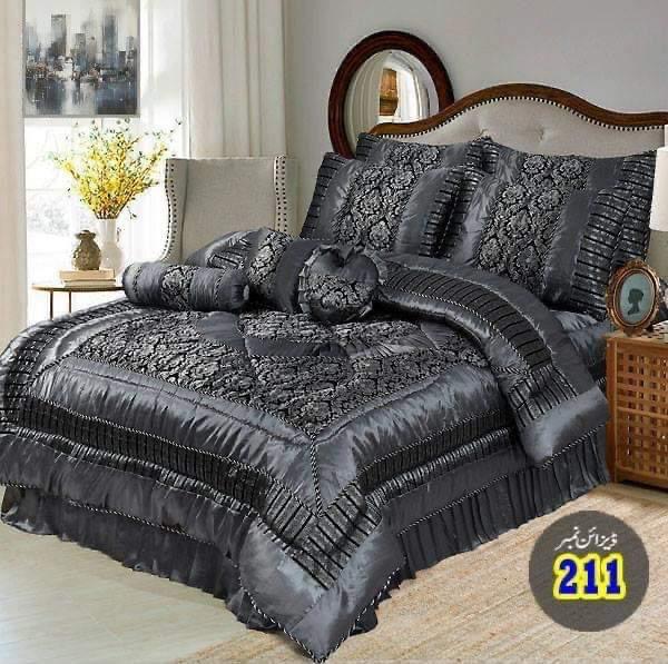 14%20Pcs%20Luxury%20Bridal%20Vicky%20Razai%20Set%20for%20Wedding%20Fancy%20Bedsheet%20Grey%20Silver%20-%20Image%202