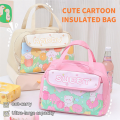 Kawaii Portable Lunch Bag Purple Insulated Lunch Container for Women Adult Work Outdoor Camping 29 X 18 X 22cm. 