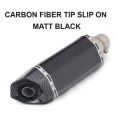 AKE - Motorcycle Akrapovic Exhaust Carbon Fiber Tip Slip On Matt Black For Heavy Bikes. 