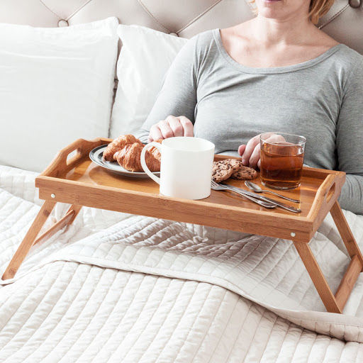 Legs Bamboo Food Dinner Wood Breakfast Bed Tray Lap Desk Serving Table Unike store
