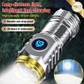 Three-Eyed Monster Mini Flash Super Power Flashlight Rechargeable Portable Outdoor Lighting Long-Range Powerful Flash Lights. 