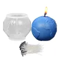 Moon Mold | Silicone Moon Mold For Clay | 3D Casting Mold Raft Candle Mold Silicone Craft Soap Aromatherapy Candle Ornaments 3D Candle Molds. 
