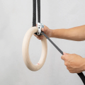 Gymnastic rings, olympic rings, Cross training gymnastic fitness exercises rings. 