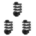 3pcs 1/4 inch 6.5mm Stereo Audio PCB Panel Mount Headphone Jack Socket 6 Pin. 