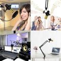Condenser Microphone BM800 Full Kit & Adjustable MIC & V8 Sound Card & Suspension Scissor Microphone stand. 