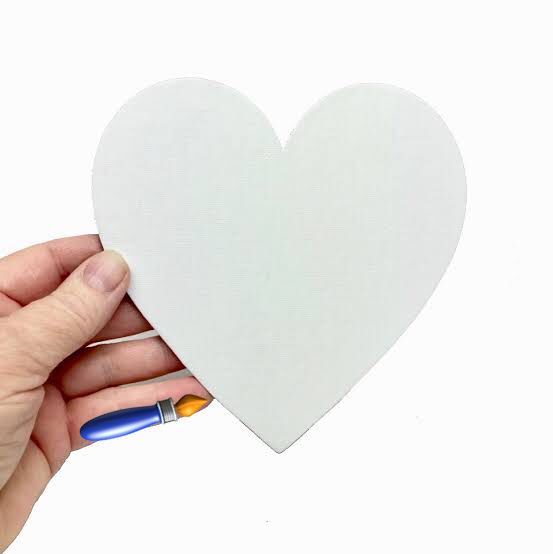 Heart Shape Canvas Board For Artist