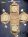 3 Pcs Table Runner set in Velvet Motif Design - Black. 