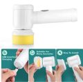 MS - Multi-Functional Electric Cleaning Brush 5 in 1 Magic Power Scrubber with 3 Brush Heads Household Cleaning Tools Cleaner Brush for Kitchen Bathroom Shower Tub Carpet and Sink - 1 Piece. 