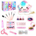 Kid's Makeup Toy Set, Washable Cosmetic Beauty Set With Cosmetic Bag For Little Girls Princess Birthday Present Gife new. 