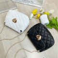Women PU Leather Diamond Plaid Shoulder Bag Fashion Chain Small Crossbody Bag. 