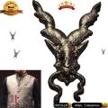 Defence Lepal Pin Brooch - Markhor Brooch National Animal 3d Original Markhoor Metal Lapel pin Antique Ibex brooch Men Women's Golden/Dark Grey/Silver Colour. 