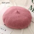 Women Winter Wool Beret Hats French Hat Girls Solid Color Fashion Autumn Beret Hat For Women Flat Cap Hat Felt Berets. 