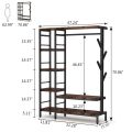 Murky Duty Bedroom Shoe Coat Hang Organizer Rack. 