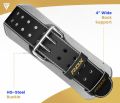 Leather Weight Lifting Belt 6 Inch & 4 inch for Powerlifting, Weightlifting, Heavy Gym Training Workouts, for Men and Women Padded Leather Contoured Weightlifting Belt with Suede Lining and Steel Roller Buckle. 