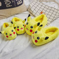 20cm Takara Tomy Kawaii Pokemon Pikachu Plush Slippers Indoor Warm Winter Shoes Birthday Gifts For Kids Children Girls. 